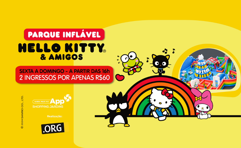 Parque Inflável Hello Kitty & Amigos